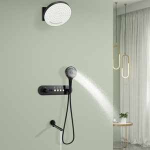 Bathroom Shower Faucets Rainfall, Waterfall And Water Exit Constant Temperature Shower Mixer System