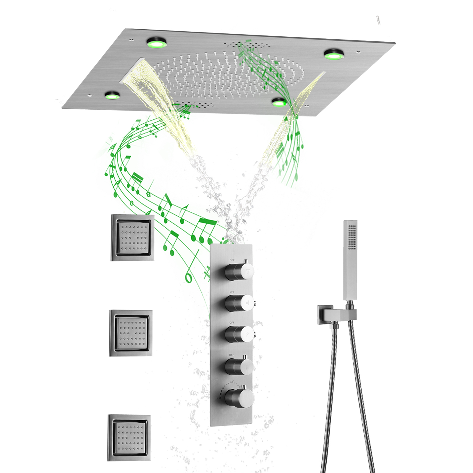 rain shower head set