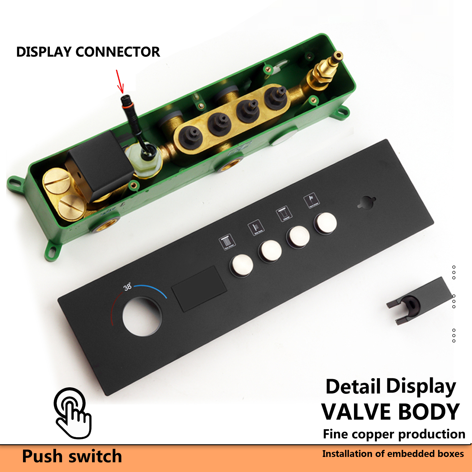 Digital display shower