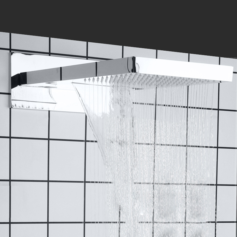 Hot Sales Chrome Polished 50X23 CM Shower Head Bathroom Bifunctional Rainfall Waterfall Shower