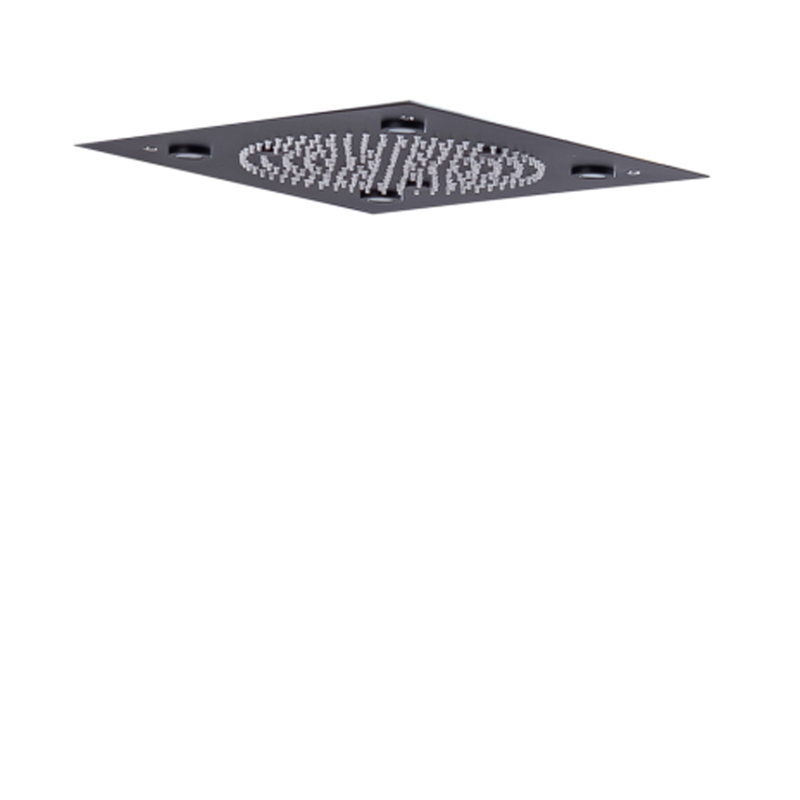 Matte Black 32X32CM Shower Mixer Bathroom Embed Ceiling Bifunctional Rainfall Atomizing Shower