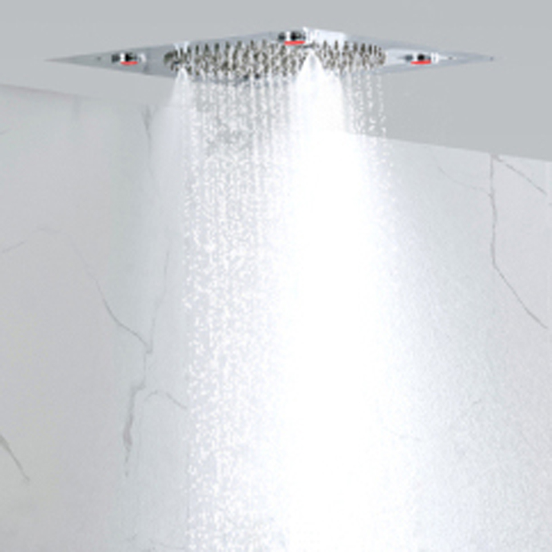 Fashion Chrome Polished 32X32CM Shower Faucets Bathroom Embed Ceiling Bifunctional Rainfall Atomizing Shower