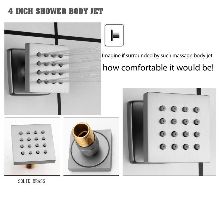 shower system with body jets