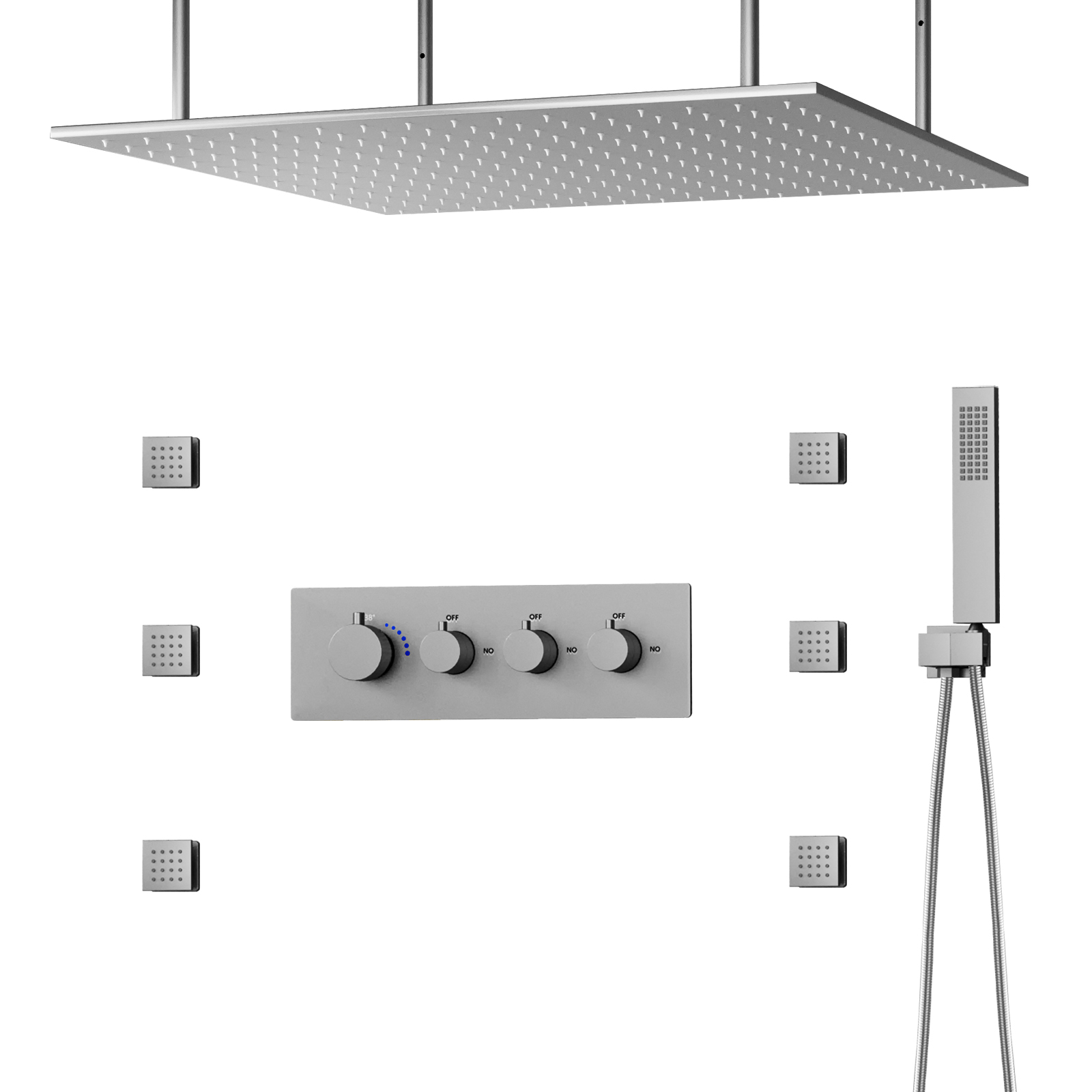Rain Shower Thermostat Multi-function Led Shower System Blender Set Shower Faucet Set