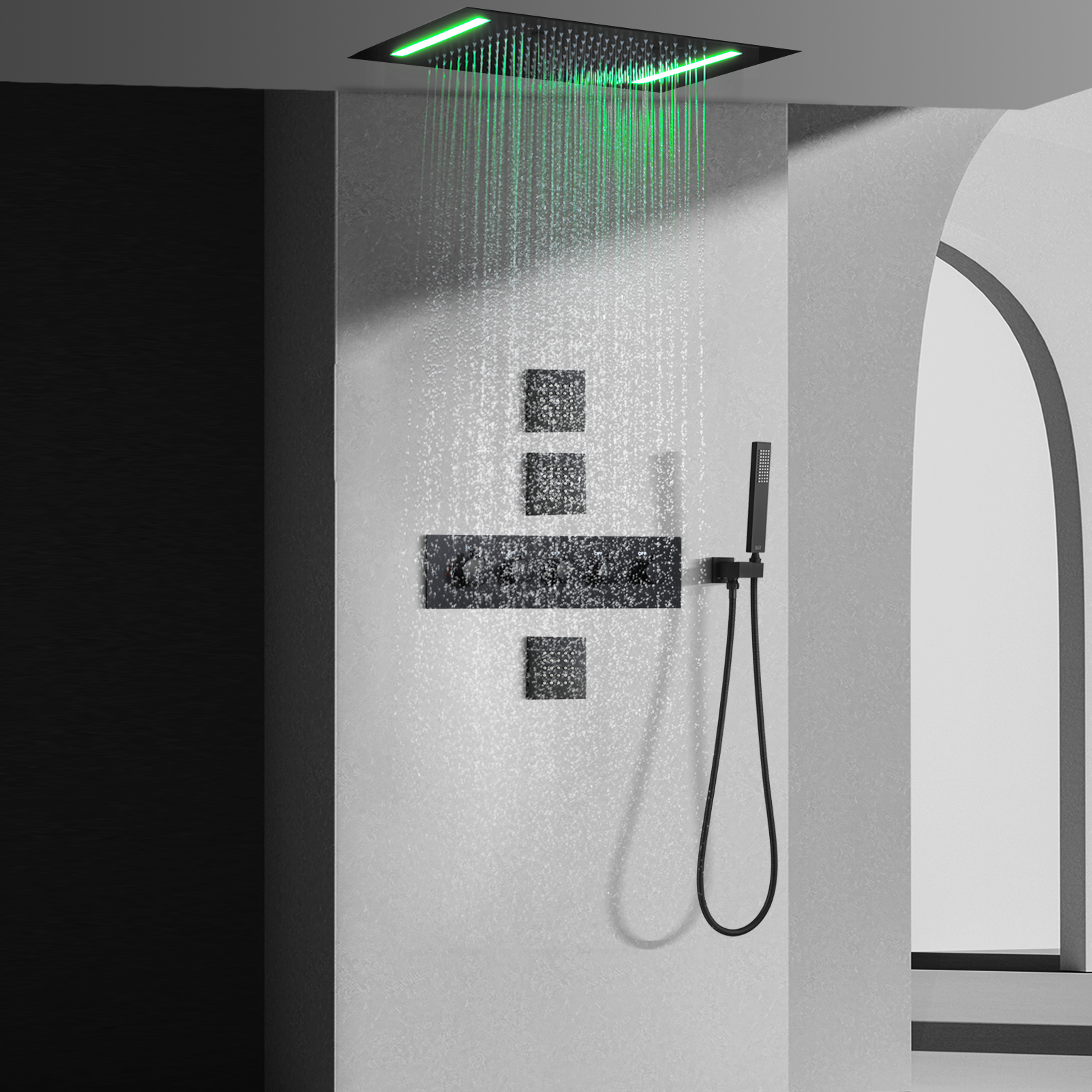 led shower head