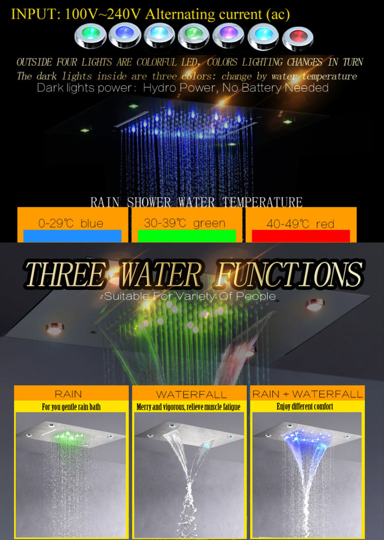 rain shower head with high pressure