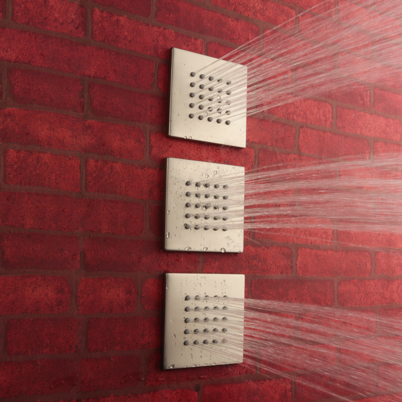 Brushed Nickel Bathroom Shower Accessories 4 Inch Side Spray Shower Faucet Massage Spa Shower