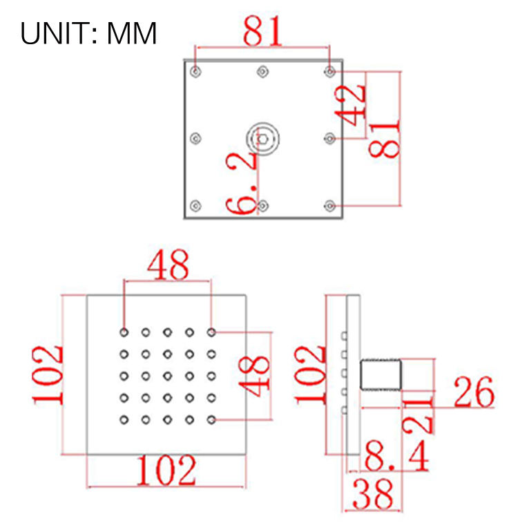 black rain shower head