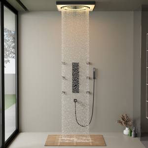 LED Multi-function Hybrid Shower Valve Thermostatic Shower Head Sets