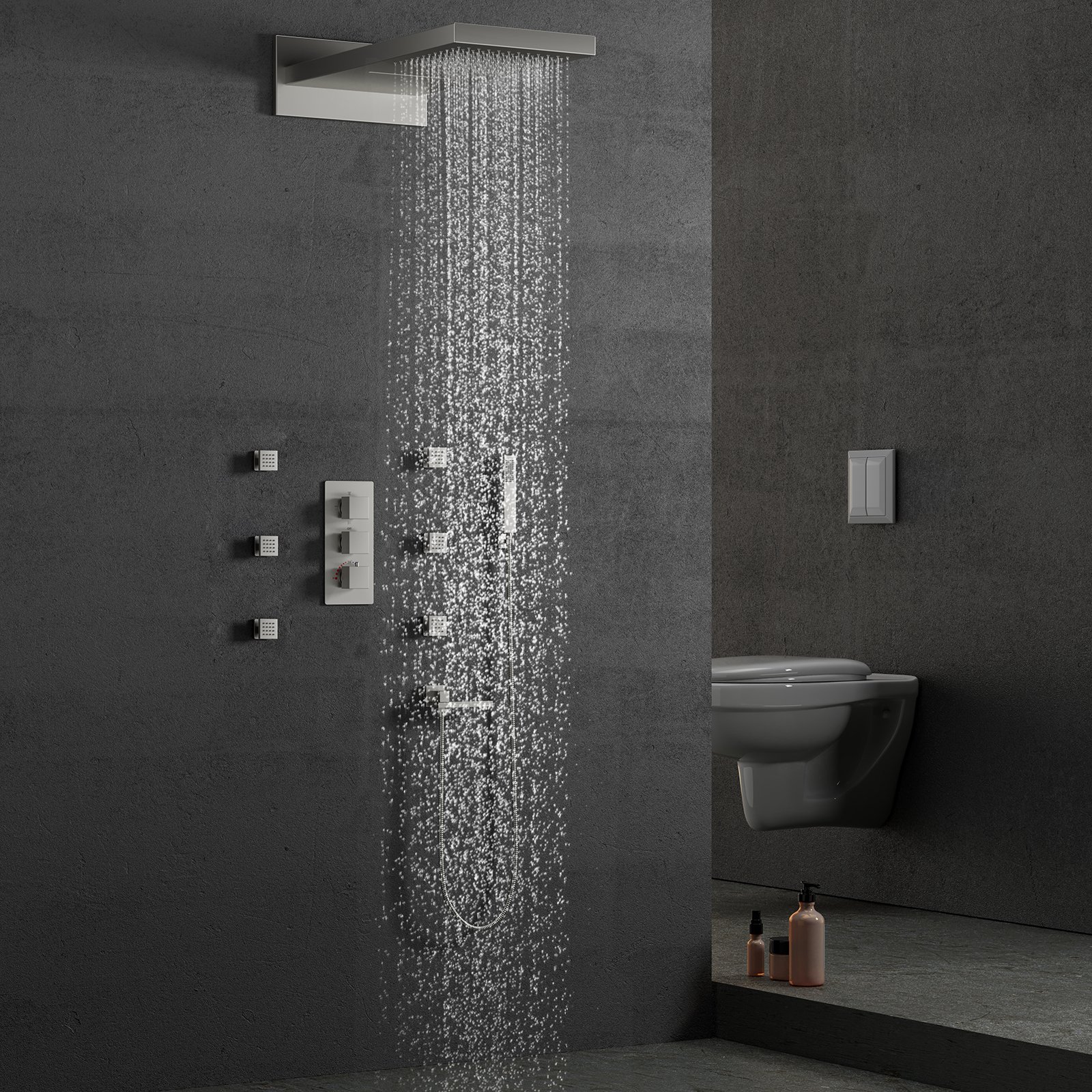 rain shower set