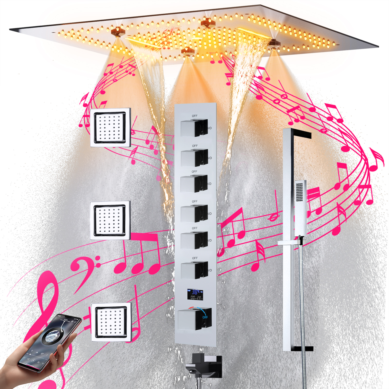 Introducing The Best LED Bluetooth Shower Head