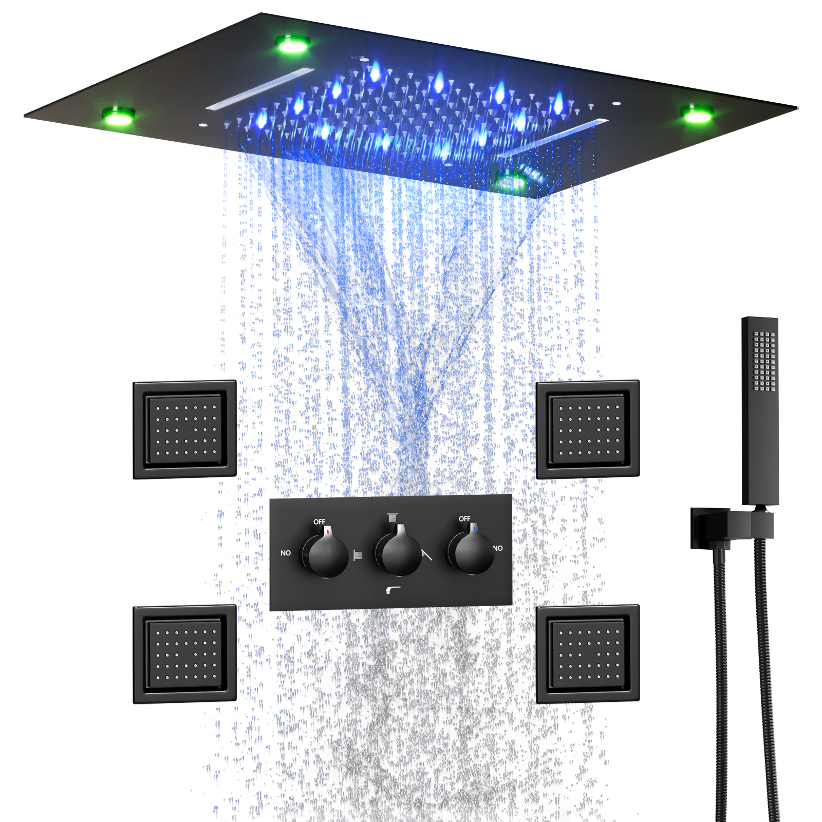 Trendy And Practical Hot And Cold Dual Control Wall-mounted Shower System