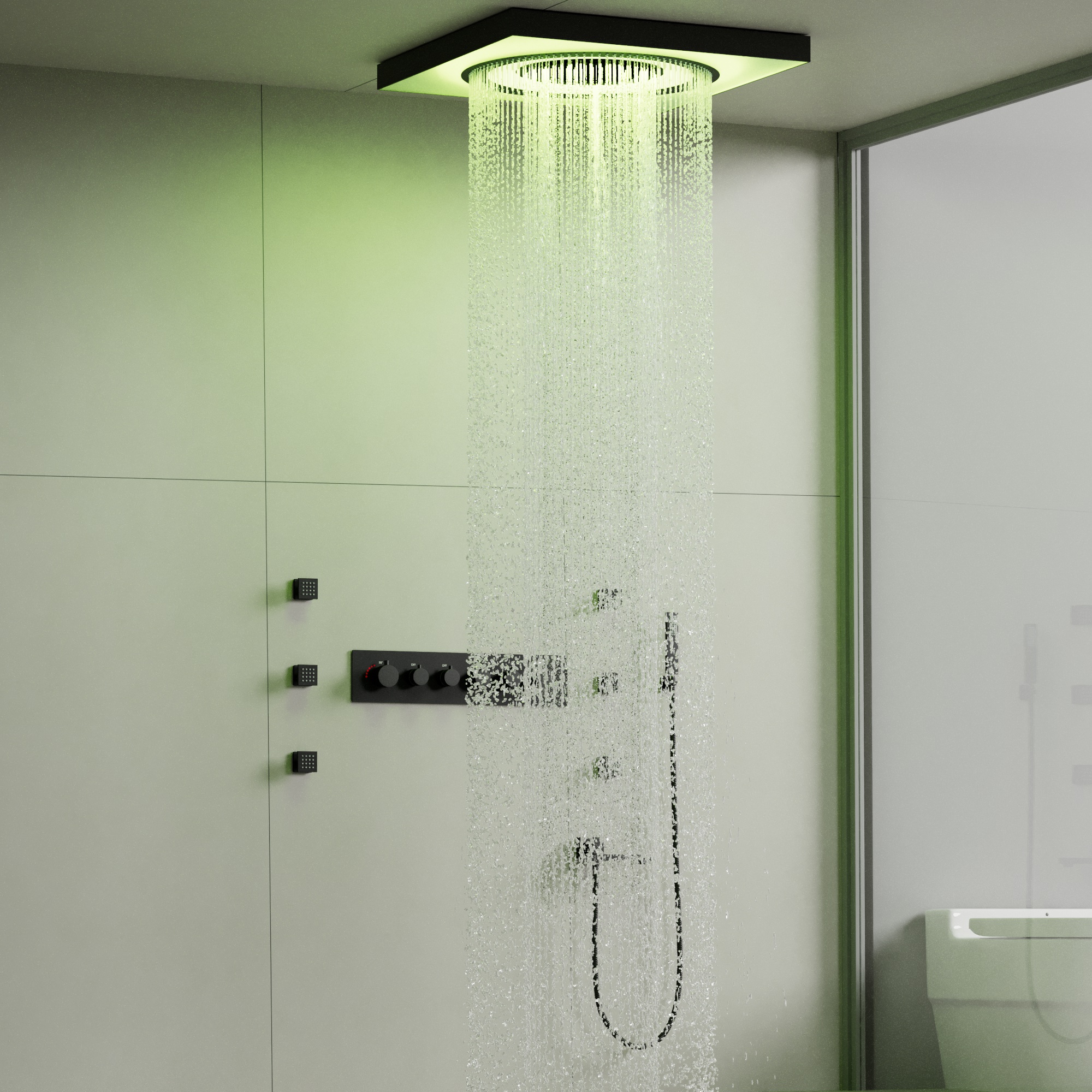  led bluetooth shower head