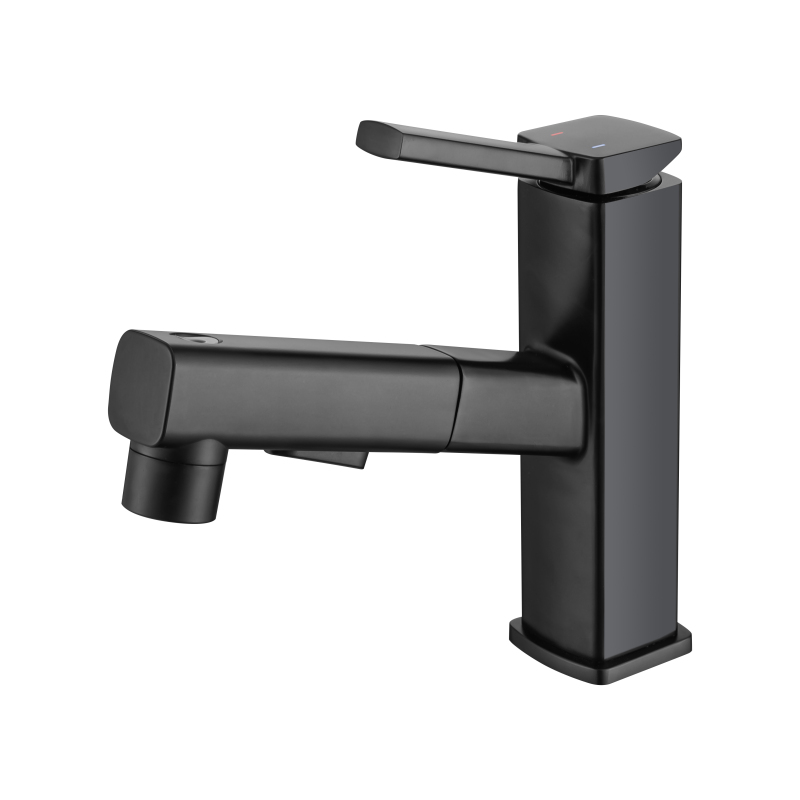 Matte Black Basin Faucet Hot And Cold Sink Tap Faucet Modern Skillful Manufacture