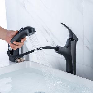 Modern Matte Black Bathroom Faucet Basin Mixer Single Handle Sink Mixer
