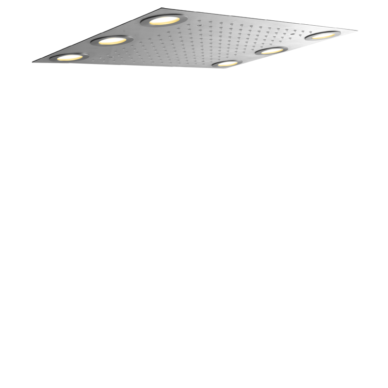 Hot Sales Matte Black 50X36 CM Shower Head LED Bathroom Embed Ceiling Rainfall Shower