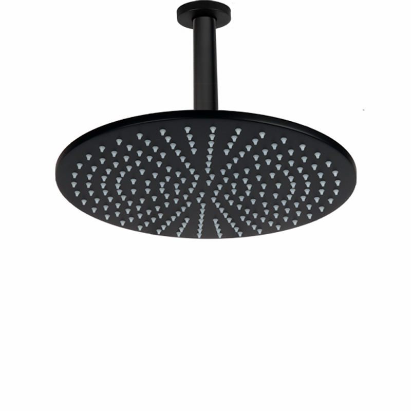 New Design Matte Black 25X25CM Shower Mixer Bathroom Hoisting Top-end Shower Rainfall