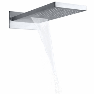 Brushed Nickel Bath Shower Faucets 50X23CM Bathroom In Wall Mounted Bifunctional Rainfall Waterfall Shower Head