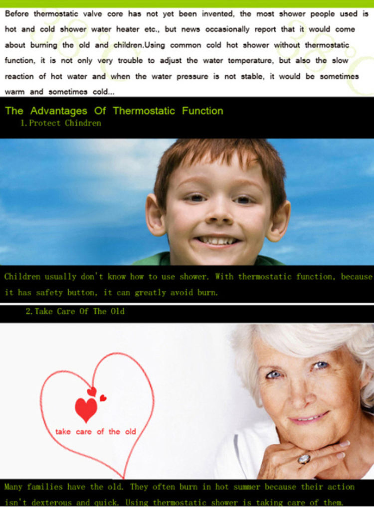 thermostatic shower system