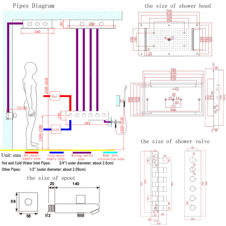 rain head shower systems