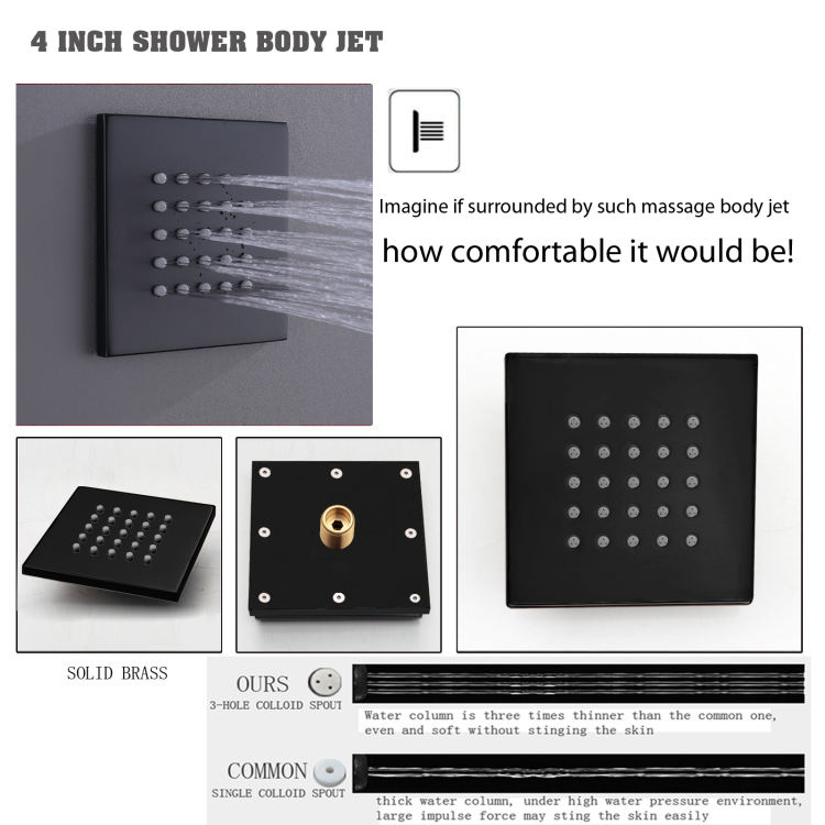 wall mounted shower system