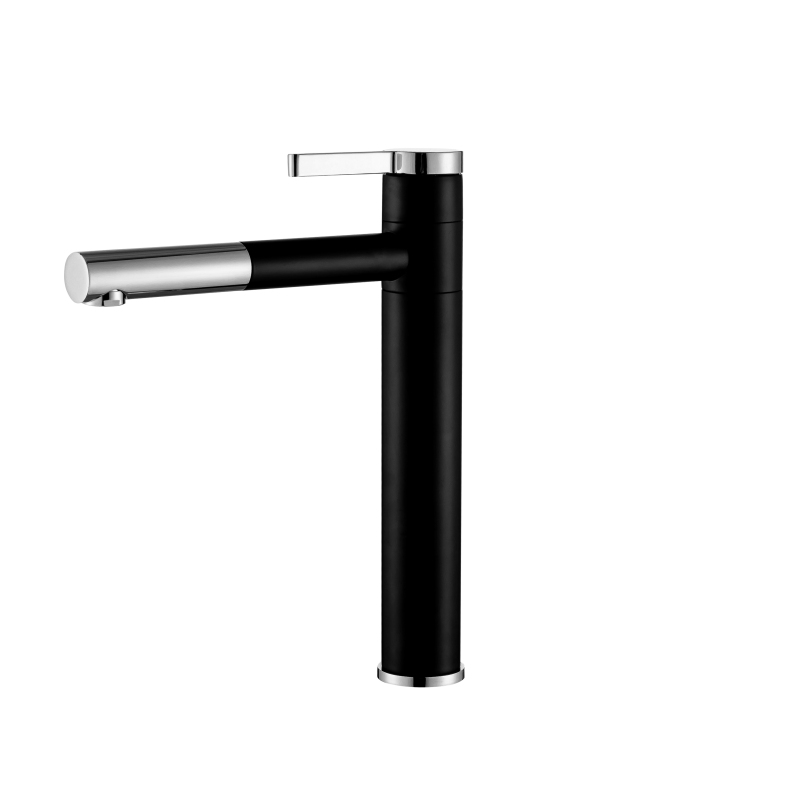 Black + Polished Faucet Health Design Basin Faucet Hot And Cold Bathroom Sink Faucet