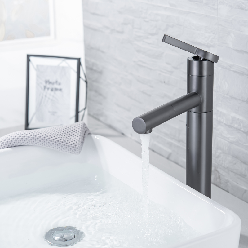 Gun Gray High Quality Basin Faucet Bathroom Hot And Cold Faucet Sink