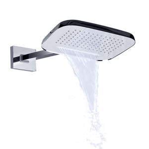 Chrome Polished 25X20CM Bath Faucets Bathroom Wall Mount Bifunctional Rainfall Waterfall Shower Head