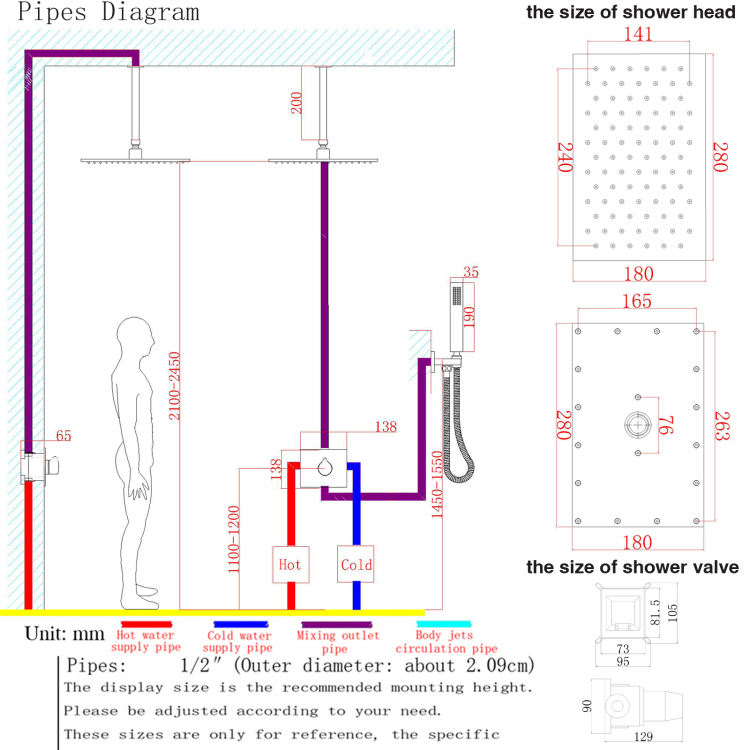 body jets shower system