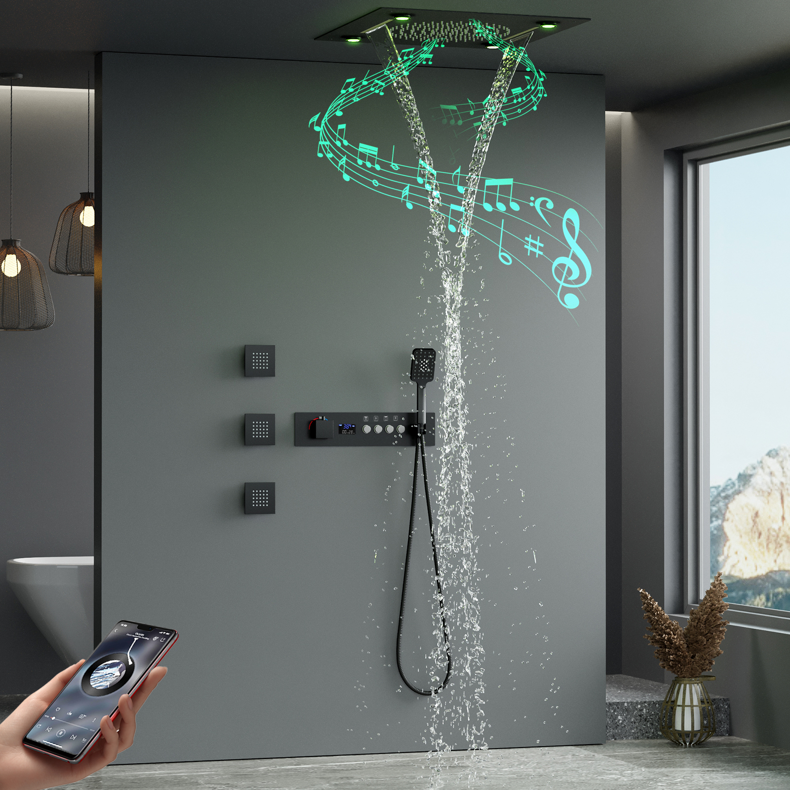 Transform Your Shower Routine with LED Bluetooth Speaker Shower Heads