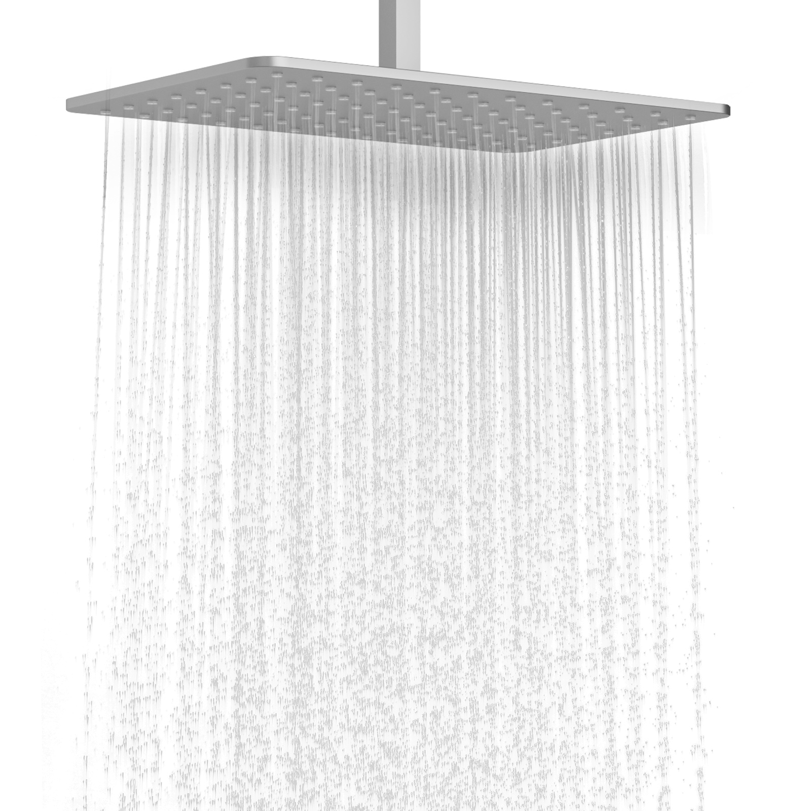 Modern Brushed Rain Shower System Kit Villa Hotel Rain Bathroom Shower Mixer Set