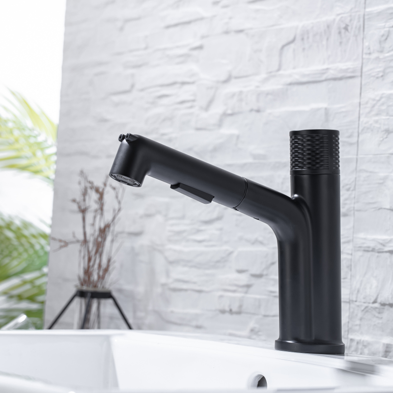 Matte Black Fashion High Quality Design Basin Faucet Sink Bathroom Single Handle Hot And Cold Water