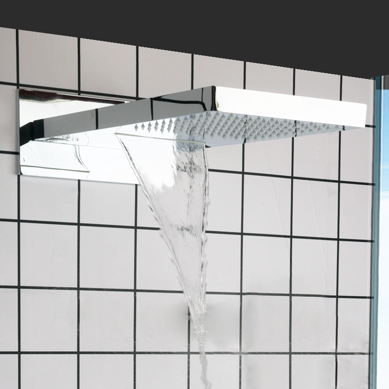 Hot Sales Chrome Polished 50X23 CM Shower Head Bathroom Bifunctional Rainfall Waterfall Shower