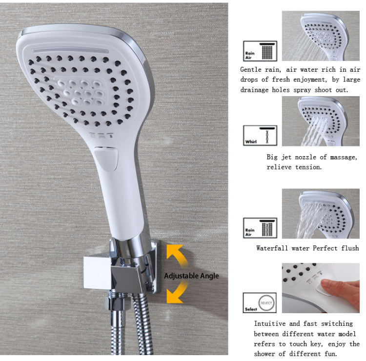 shower system with rain head