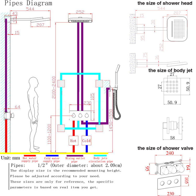 overhead shower system