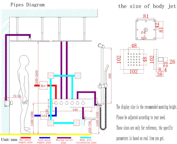 shower system with tub spout