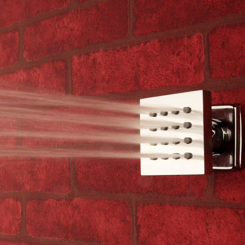 Brushed Nickel Bathroom Shower Head 2 Inch Concealed Side Spray Shower Faucet Can Be Adjusted Up, Down, Left, And Right