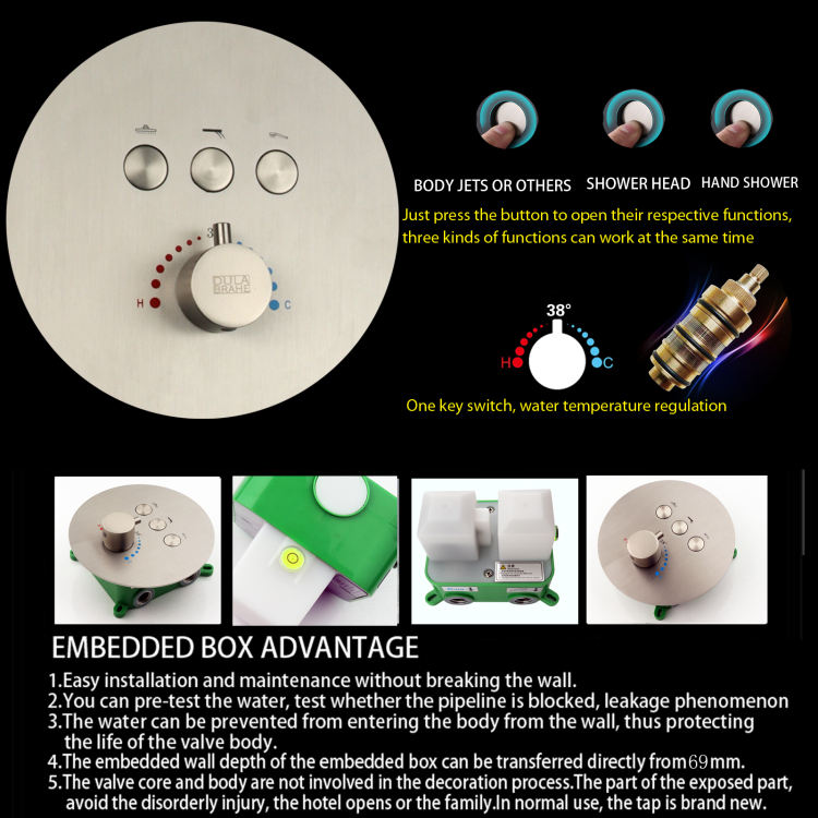 rain shower head system