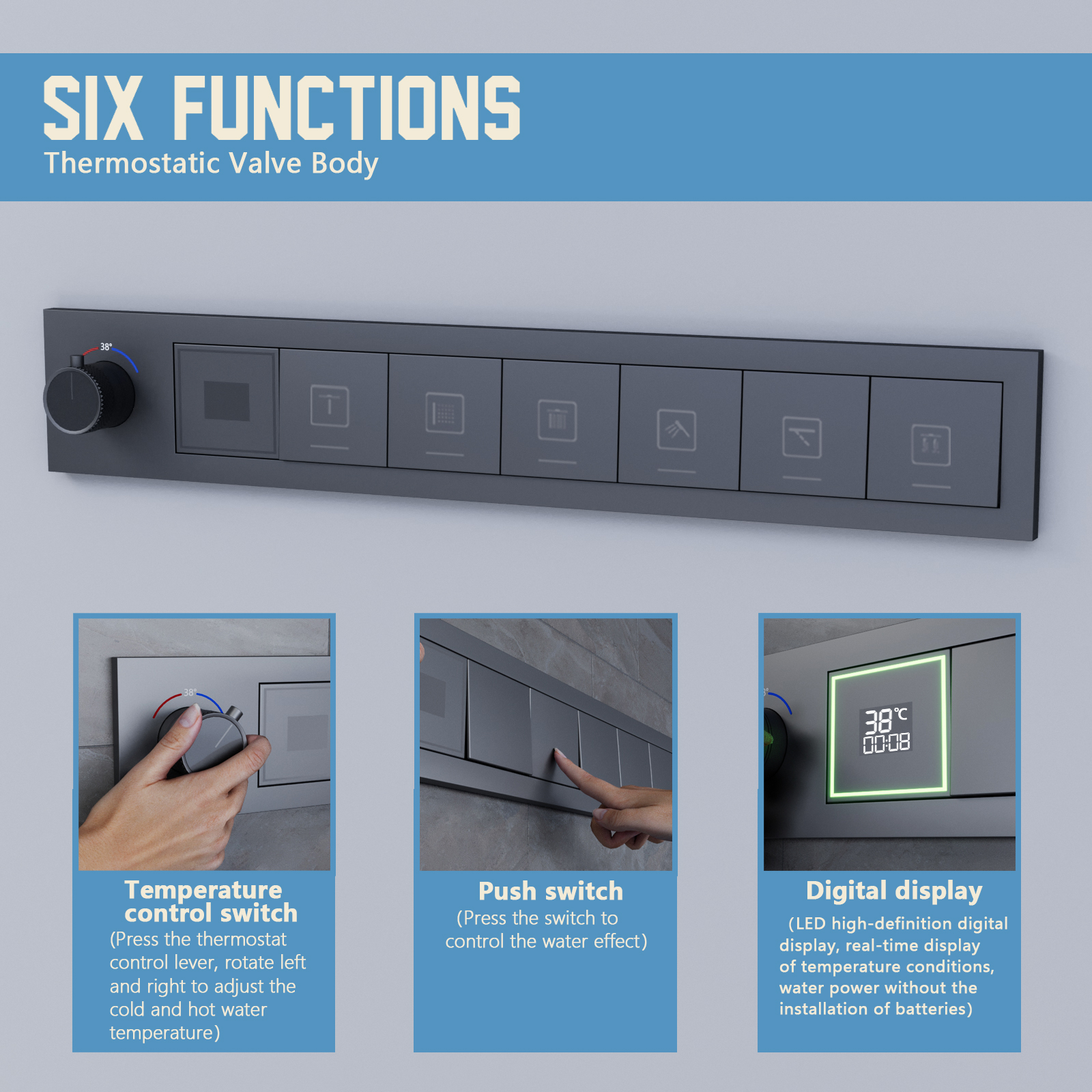 multi-function shower head set