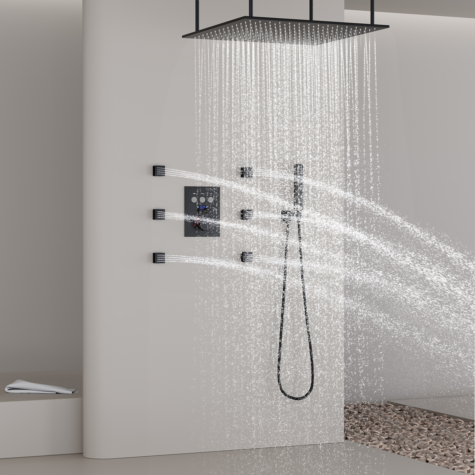 For You To Create A Wall-mounted Intelligent Thermostat Shower To Enjoy A New Bathing Experience