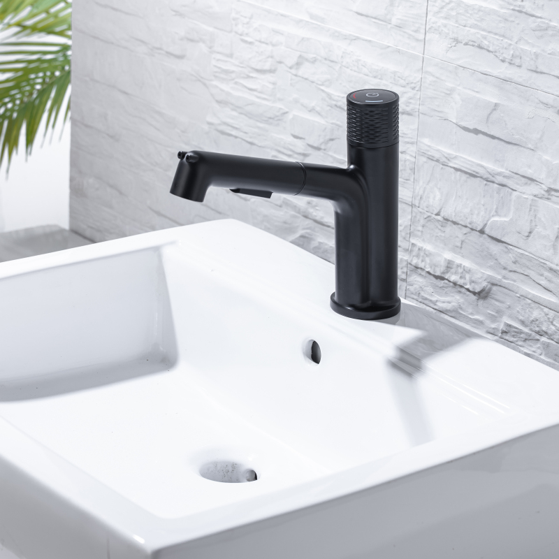 Matte Black Fashion High Quality Design Basin Faucet Sink Bathroom Single Handle Hot And Cold Water