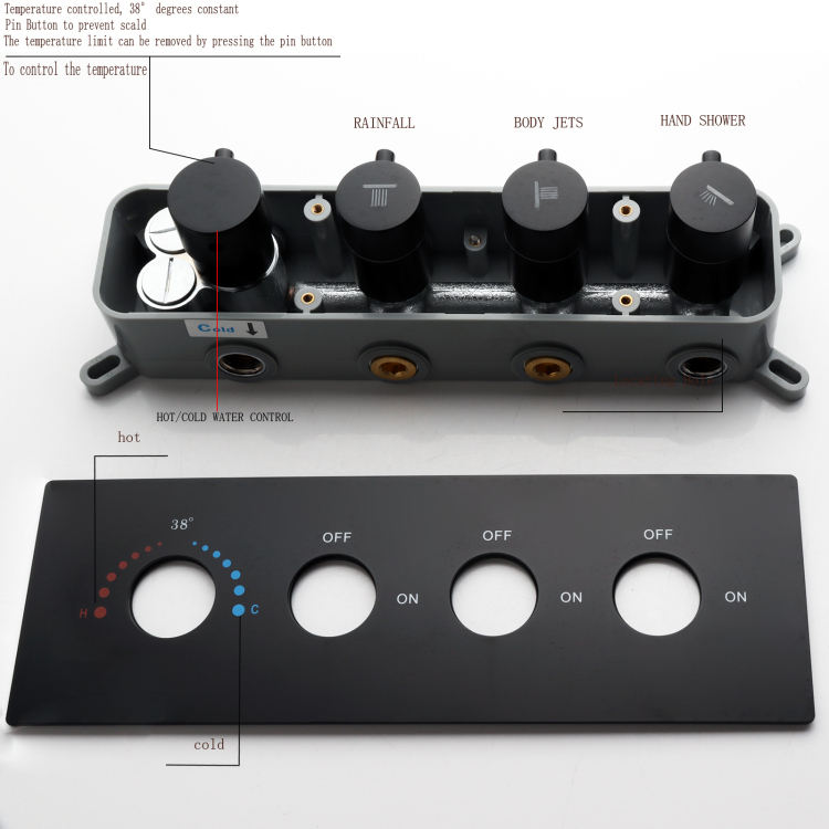 wall mounted shower system