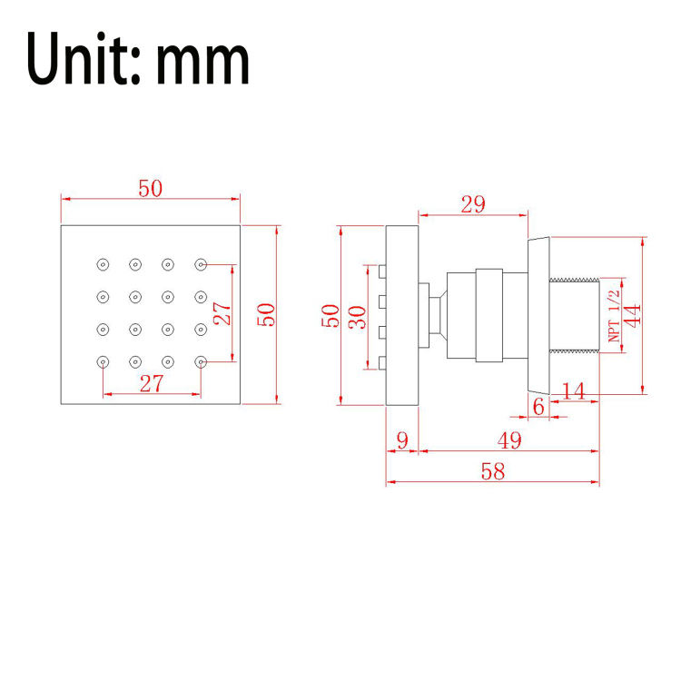 hydro jet shower head