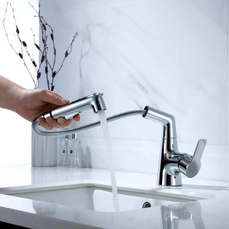 Modern New Design Chrome Polished Basin Taps Hot Cold Tap Installation Easy