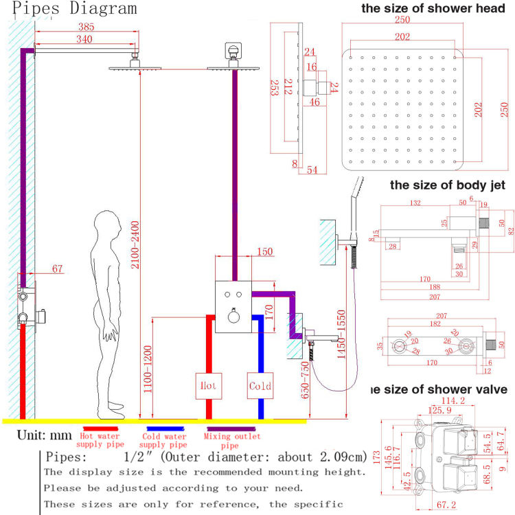 thermostatic shower systems