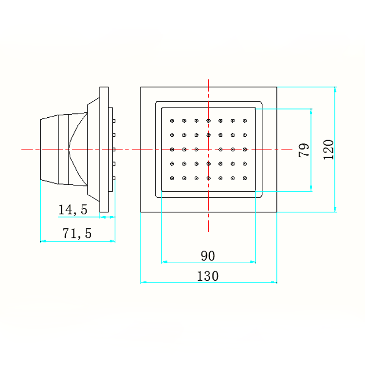 black shower head set