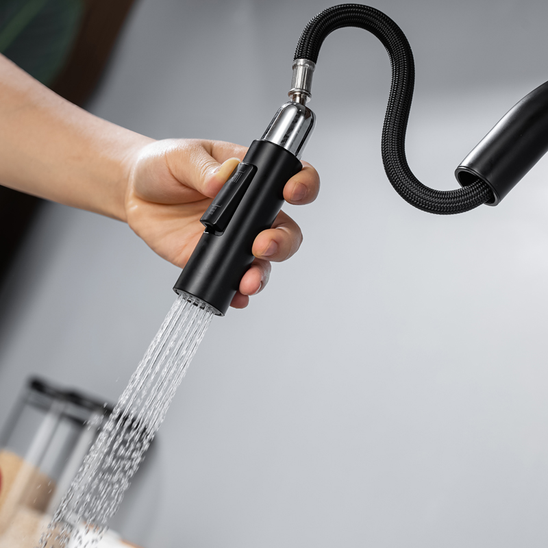Hot Sales Matte Black Luxury Basin Sink Kitchen Taps Multifunctional Single Handle