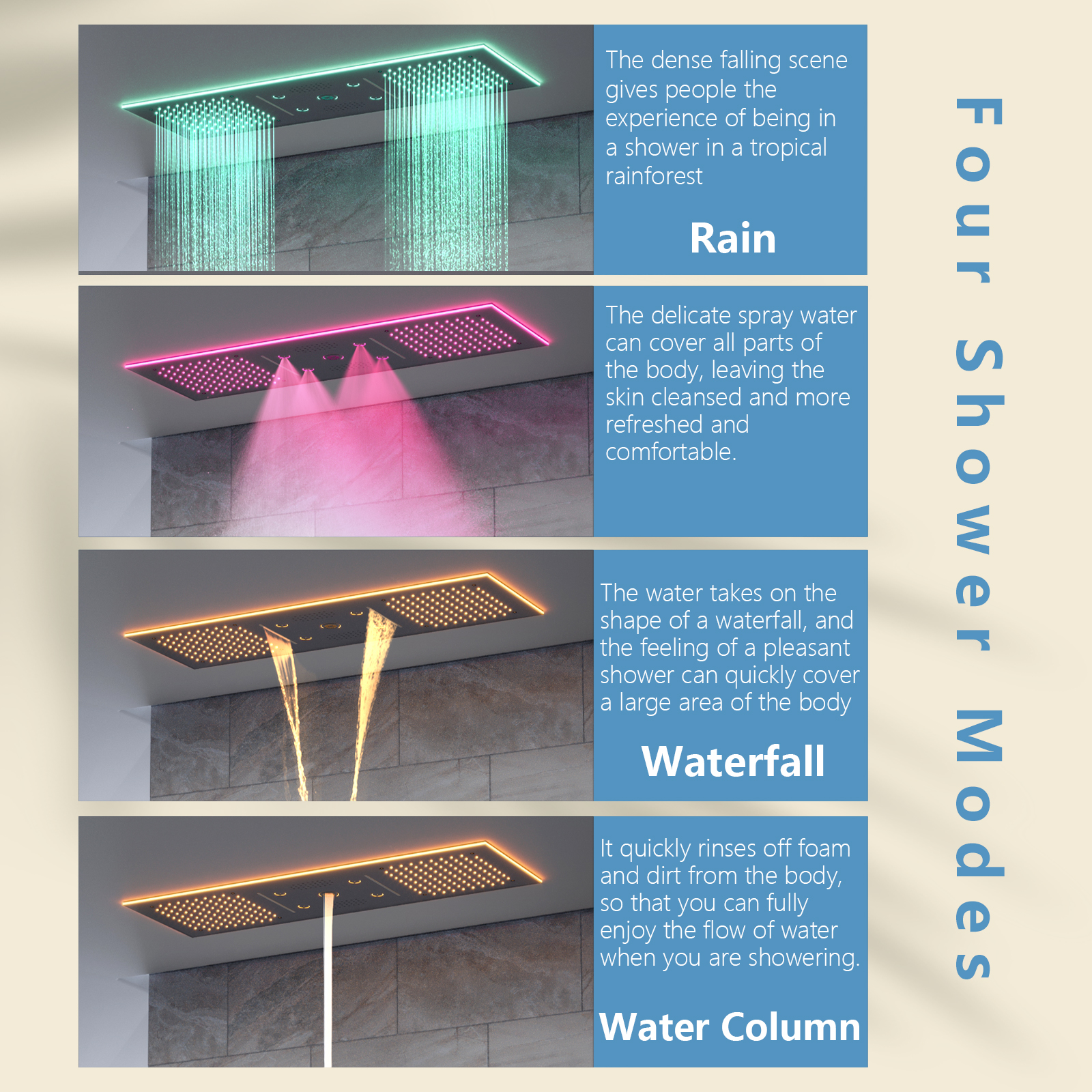 modern shower head sets