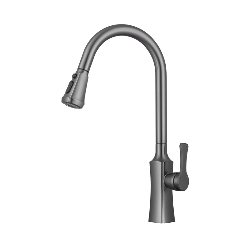 Hot Sales New Chrome Polished European Style Design Sink Bifunctional Kitchen Taps Pull Out Single Handle