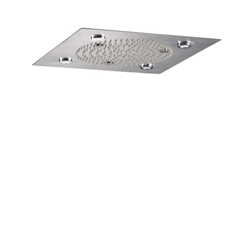 Matte Black 32X32CM Shower Mixer Bathroom Embed Ceiling Bifunctional Rainfall Atomizing Shower